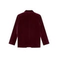 thumbnail image 4 of inhzoy Kids Boys Velvet Blazer Suit Jacket Gentleman Formal Jacket Outerwear,Sizes 4-16 Burgundy 4, 4 of 5