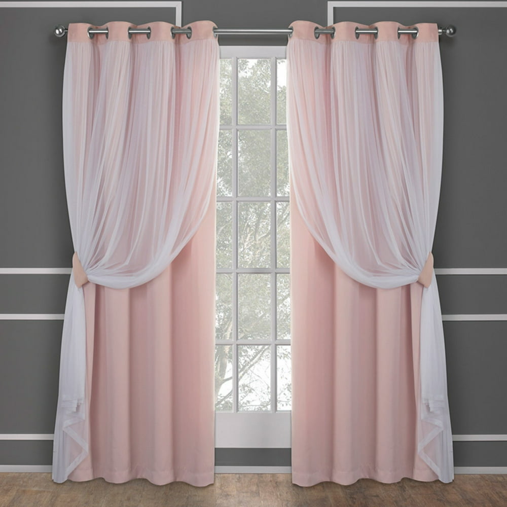 Exclusive Home Curtains Catarina Layered Solid Room Darkening Blackout