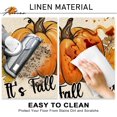 thumbnail image 4 of It''s Fall Y''all Pumpkin Patch Kitchen Rugs Set of 2, Autumn Maple Leaves Kitchen Mats Decor, Teal Farmhouse Thanksgiving Floor Door Mat Home Decorations - 17x30 and 17x47 Inch, 4 of 5