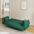 thumbnail image 3 of Unbranded 71" Velvet Green Gray Double Sofa Bed Green, 3 of 5
