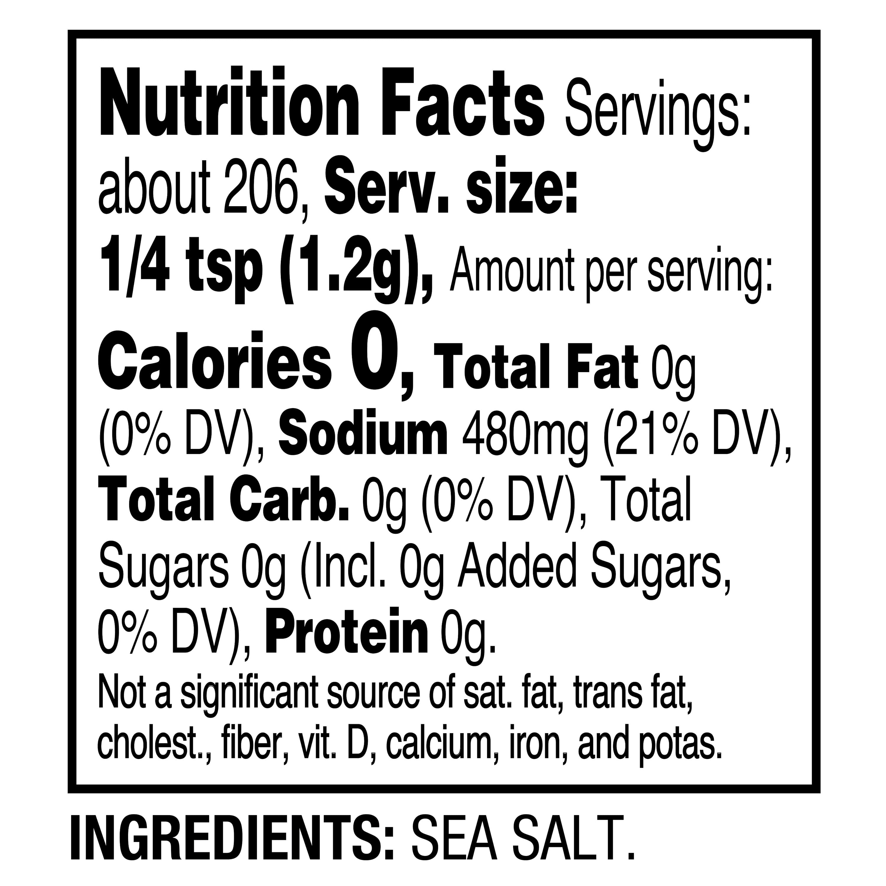 (6 pack) Great Value Mediterranean Sea Salt Grinder, 8.7 oz