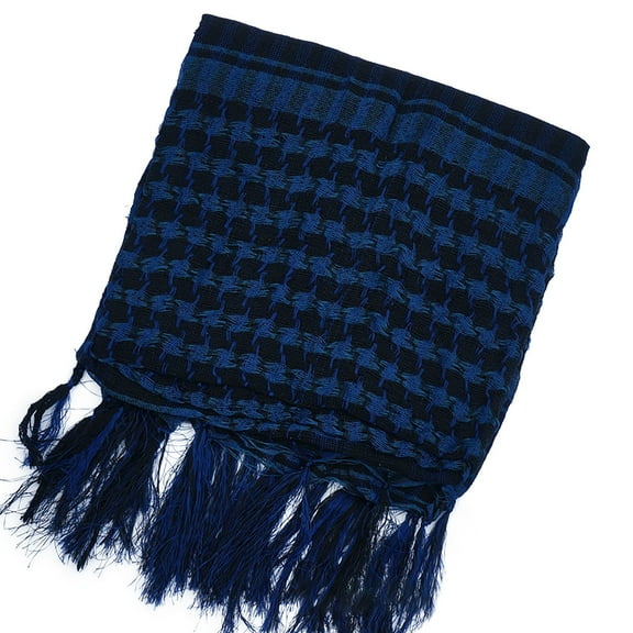 Tittly Scarf for Women Winter Scarf Arab Plaid Fringe Lightweight Scarf Cotton Head Neck Scarf With Tassel For Outdoor Camping Accessory Unisex Travel Scarf Hair Scarf Blue One Size