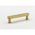 thumbnail image 2 of Alno A717-4-SB Moderne 4" Modern Flat Bar Solid Brass Cabinet Handle / Drawer Pull - Brass, 2 of 2