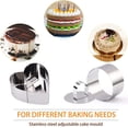 thumbnail image 5 of 6 Pieces Cake Ring, Cake Cutter, Cake Mold, Stainless Steel Cake Ring Baking Mousse Molds Dessert Rings, 5 of 5