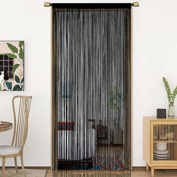 Hsylym Cortina De Cuerda Para Puerta, Cortinas Densas Con Flecos De Espagueti, Privacidad Para Puertas, Ventanas, Dormitorio, Armario, Puerta, Fondo Divisor De Habitación, 110 Pulgadas De Largo, 100 X