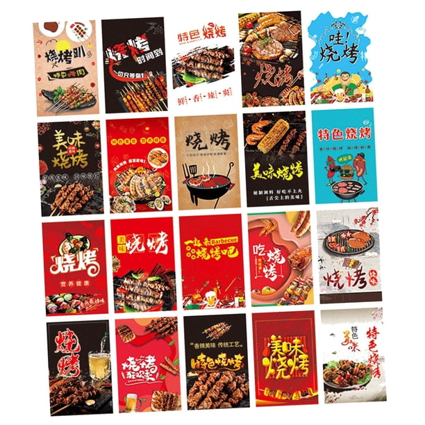 Banderas japonesas colgantes con cuerda, decoración tradicional para tiendas 20 piezas estilo barbacoa de 5 m