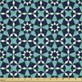 thumbnail image 2 of Ambesonne Moroccan Fabric by the Yard Upholstery, Mediterranean Traditional, 5 Yards, Indigo Cadet Blue, 2 of 5