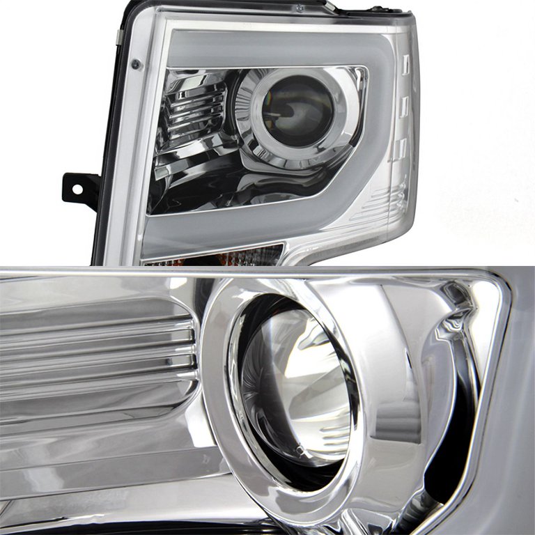 AKKON - For Ford F150 F150 Pickup Chrome Clear DRL Daylight LED