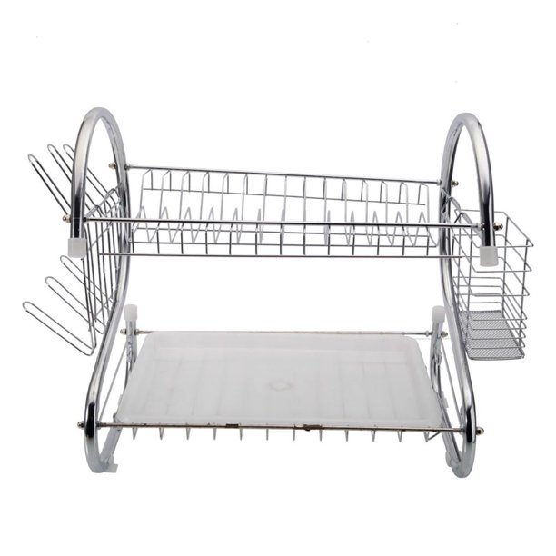 Clearance!!!Kitchen2 Tier Dish Cup Drying Rack Bowl Rack Holder Sink Drainer