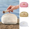 thumbnail image 1 of Bolsa de maquillaje de viaje de malla transparente con compartimentos - Organizador cosmético portátil para artículos de aseo y pinceles, 1 of 6