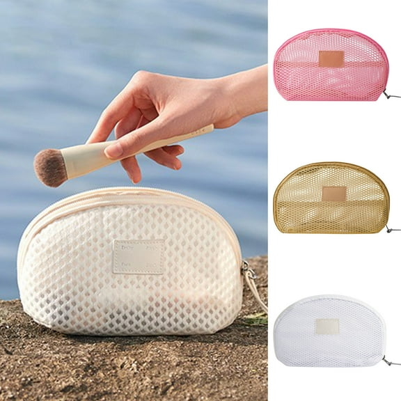 Nsxcdh Waterproof Packing Cube Cosmetic Bag Portable Mesh Travel Wash Bag Transparent Storage Bag Small Bag Cosmetic Brush Bag Storage Bag Pool Organizer Fast-Selling