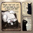 thumbnail image 2 of Placa Metal Vintage Gato Pintura Hierro Rectangular Bar para El 20x30cm 3 Uds., 2 of 9