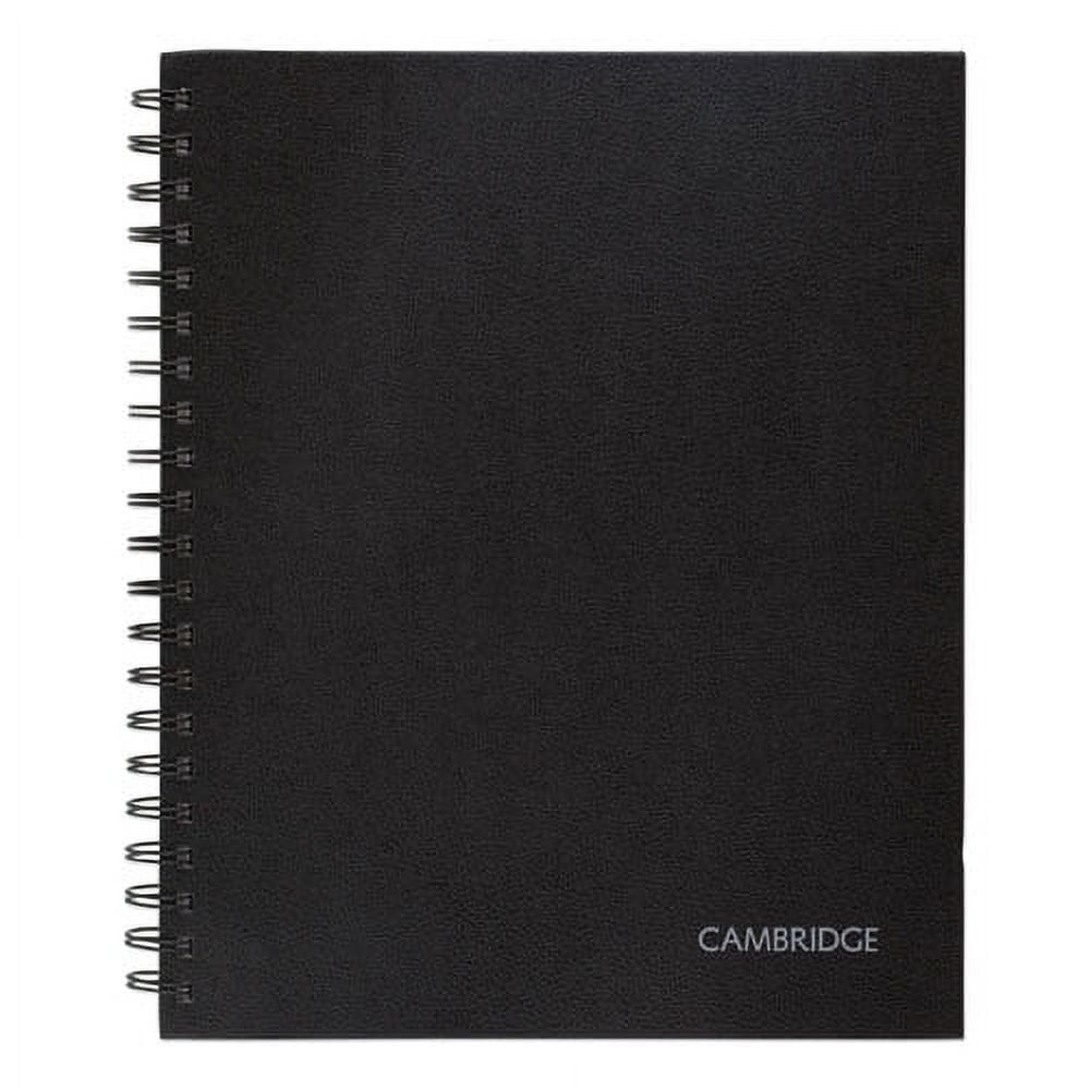 Hardbound Notebook With Pocket, 1 Subject, Wide/legal Rule, Black Cover, 11 X 8.5, 96 Sheets | Bundle of 5 Each