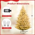 thumbnail image 3 of Gymax 8 FT Pre-Lit Artificial Christmas Tree w/ 1470 Branch Tips Warm White LED Lights, 3 of 10