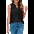 thumbnail image 2 of Camiseta Sin Mangas Holgada para Mujer, Sin Mangas, con Cuello en V, Elegante, Informal, con Ojales, Blusa de Verano Negro XXL, 2 of 5