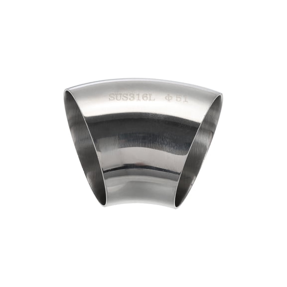 1pcs 45 Degree Mandrel Bend Elbow, 2 Inch OD Steel Exhaust Elbow Exhaust Piping Connector 316 Stainless Steel