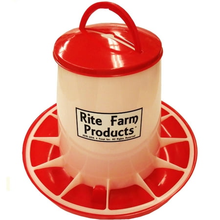 LARGE RITE FARM PRODUCTS HD 13.2 POUND CHICKEN FEEDER LID & HANDLE POULTRY (Best Way To Pound Chicken)