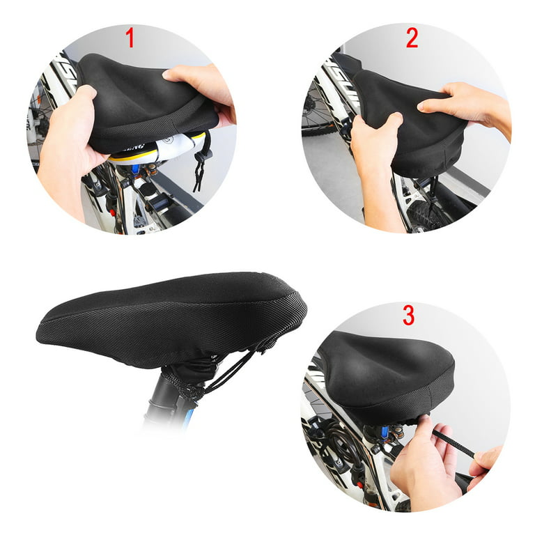iMounTEK 3D Soft Silicone Gel Bike Seat Saddle Cushion Cover