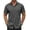 Dark Grey, variant on COOFANDY Mens Casual Button Down Shirts Short Sleeve Wrinkle Free Dress Shirts Summer Shirts
