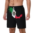 thumbnail image 5 of Mens Mexico Flag Map Swimming Trunks with Compression Liner Beach Quick Dry Swim Shorts, 5 of 6
