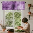 thumbnail image 5 of Purple Paint Window Valance Curtain Abstract Art Graffiti Rod Pocket Short Curtain for Living Room, Bedroom & Kitchen Window Decor 42x18in, 5 of 8