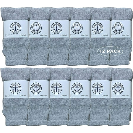 

Yacht & Smith 17 Inch Wholeasle Kids Tube Socks Childrens Cotton Tube Socks - 6-8 - Gray - 12 Packs