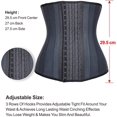thumbnail image 4 of Waist Trainer for Women Tummy Control Latex Underbust Waist Cincher Corset Sport Girdle Hourglass Body Shaper (Black, M), 4 of 6