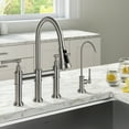 thumbnail image 3 of KRAUS Allyn Transitional Bridge Kitchen Faucet and Water Filter Faucet Combo in Spot Free Stainless Steel, 3 of 11