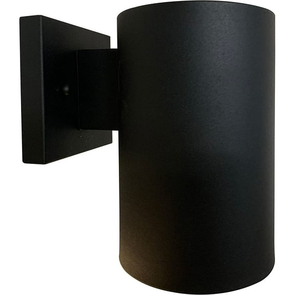 Sunlite 75w Medium E26 Base Black finish Modern Cylinder Wall Mount Fixtures