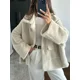 thumbnail image 5 of Abrigo holgado de piel sintética con hebilla oculta para mujer, chaqueta cálida con bolsillos y solapa a la moda, prendas de vestir exteriores elegantes para invierno 2024, 5 of 5