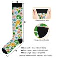 thumbnail image 3 of FORMRS Womens Knee High Socks Casual Long Thick Travel Daily Wear, 1 Pair, Retro Blue Floral, 3 of 6