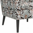 thumbnail image 6 of Homesvale Allyson Mid-Century Modern Small Space Armchair, Amber and Gray Damask Polyester, 6 of 7