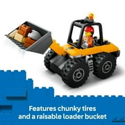 LEGO City Yellow Construction Wheel Loader Building Sensory Toy - Construction Vehicle Toy for Toddlers, Boys and Girls, Ages 4+ Educational, Learning Gift Idea for Preschoolers - 60450