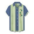 thumbnail image 1 of Ediodpoh Chemise Décontractée d'Été pour Homme à Imprimé Hawaïen, Coupe Ample, Col Rabattu, Manches Courtes, Hauts pour Hommes, Bleu, M, 1 of 6