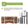 thumbnail image 5 of Electric Standing Desk 63x30 Inch, Dual Motor Height Adjustable Desk, Curve Splice Board, 4 Memory Presets, Cable Basket, Home Office Workstation, Rustic Brown, 5 of 11