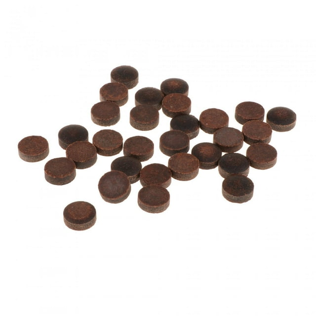 DYNWAVECA Pool Cue Tips Break Jump Tips Billiard Accessories Spare Parts Portable for Pool Cues and Snooker Replacement Pool Stick Tips 30pcs