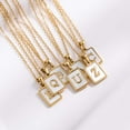 thumbnail image 2 of Stainless Steel Necklace for Women Letter Yellow Gold Plated Long Necklace, 2 of 5