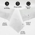 thumbnail image 3 of PLASTICPRO 3 Ply Paper & Plastic Tablecloth for Rectangle Tables Disposable Table Covers, White, 40-Pack, 3 of 6