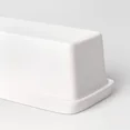 thumbnail image 3 of Stoneware Butter Dish White, 3 of 4