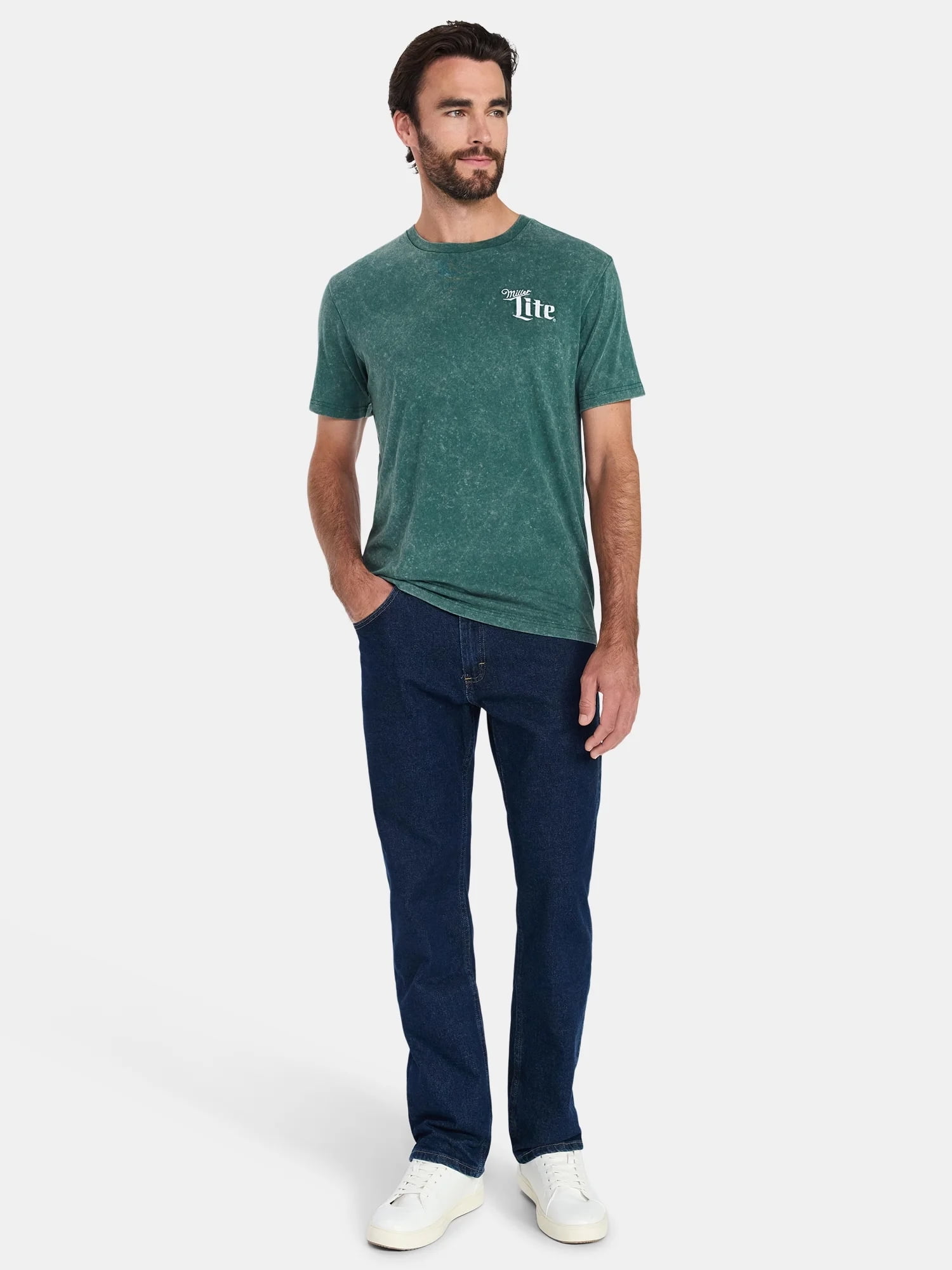 Miller Lite Men's and Big Men's St. Patrick's Day Front Back Graphic Tee, Sizes XS-5XL