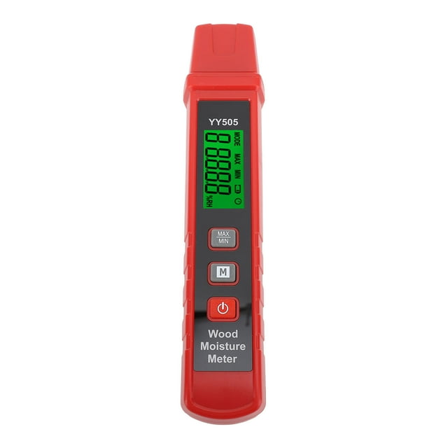 Wood Moisture Meter, Handheld LCD Moisture Tester Automatic Shutdown Prompt High Accuracy For Softwood For Hardwood For Wall