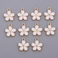 thumbnail image 6 of EHJRE 10Pcs Enamel Flower Charms Pendants for Jewelry Making Bracelets DIY White, 6 of 9