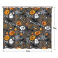 thumbnail image 5 of Halloween Ghosts Pumpkins and Bats Shower Curtain 84"x72" ,Bathroom Decorative Shower Curtains Set with 12 Hooks,Modern Waterproof Washable Shower Curtain, 5 of 6