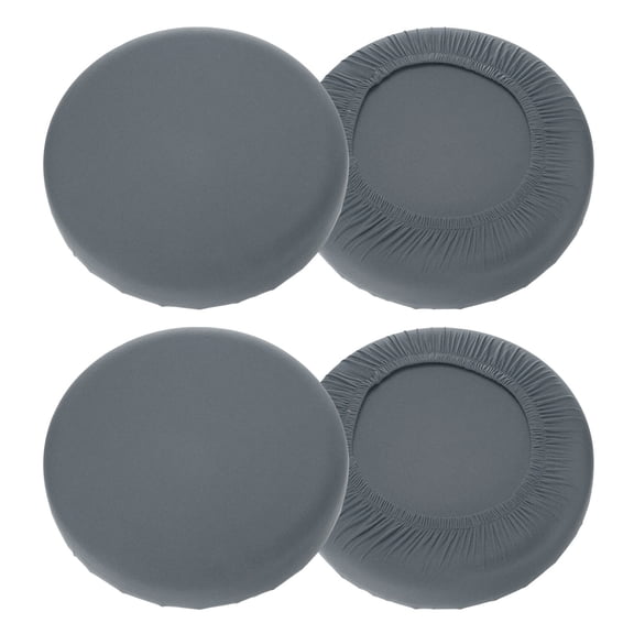 Uxcell 4 Pack Stool Covers Round 16-20" Washable Dustproof Slipcover with Elastic Fluorescent Dark Gray