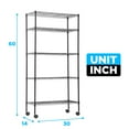 thumbnail image 2 of YRLLENSDAN 5 Tier Metal Shelving Garage Shelving with Wheels 1100LBS Capacity Storage Rack Shelf Wire Rack Shelving Metal Storage Shelves for Kitchen Pantry Garage, Black, 2 of 7
