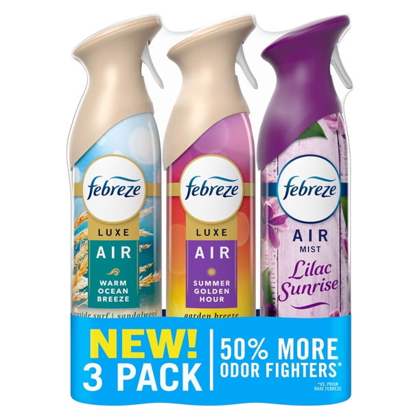 Ambientador Febreze en aerosol antiolores, pack de 3, 240 ml