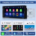thumbnail image 4 of Radio de Coche Inalámbrica Carplay 6,9 Pulgadas Estéreo con Pantalla Táctil un Solo DIN, Android Auto Bluetooth Mirror Link FM Mic SWC, 4 of 5