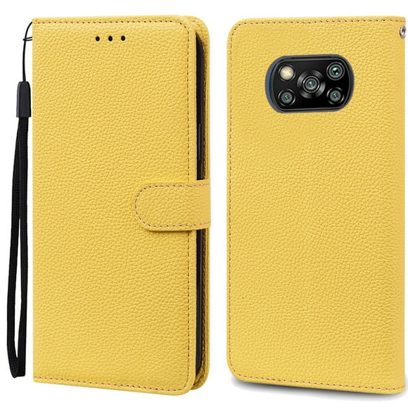for Xiaomi Poco X3 NFC case x 3 GT x3 Pro fundas wallet flip leather phone cover Luxury coque for xiaomi poco x3 pro case cover Yellow POCO X3