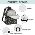 thumbnail image 4 of Robot and Dogs Black Pattern Cute School Backpack Bag for School with Padded Back and Adjustable Shoulder Straps 15.25"x11.5"x5.25", 4 of 5