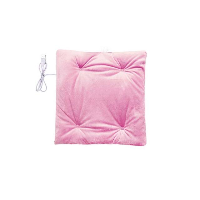 Billuyoard Almohadilla de calefacción eléctrica, asiento de Color sólido, silla, sofá, calentador para clima frío, viaje, hogar, oficina, asiento, Electrodomésticos Rosado Billuyoard HA071938-03